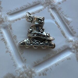 Roller Skate Charm Vintage Sterling Silver 925 NOS